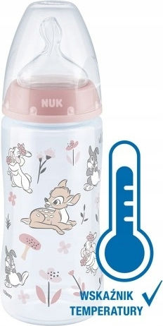 Nuk Пластмасово Бебешко Шише First Choice Plus Против Колики със Силиконов Биберон за 6-18 месеци White Bambi 300мл