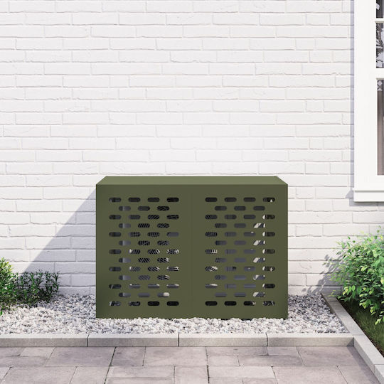 Vidaxl Κάλυμμα Κλιματιστικό Ελιά 100x50x70 Εκ Χάλυβας