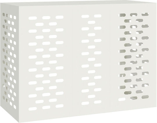 Vidaxl Κάλυμμα Κλιματιστικού Λευκό 110x50x80 Εκ Χάλυβα White