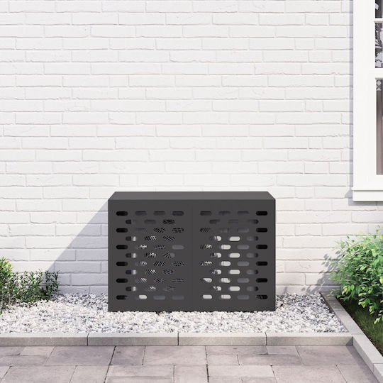 Vidaxl Κάλυμμα Κλιματιστικού Μαύρο 90x40x60 Εκ Χάλυβα Black