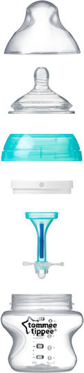 Tommee Tippee Plastic Baby Bottle Advanced Anti-colic with Silicone Teat for 0+ Months Mint Blue 150ml Set of 2