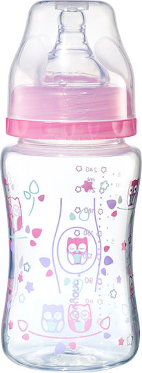 Babyono Baby Bottle Anti-colic with Silicone Teat for 0+ Months Pink 240ml