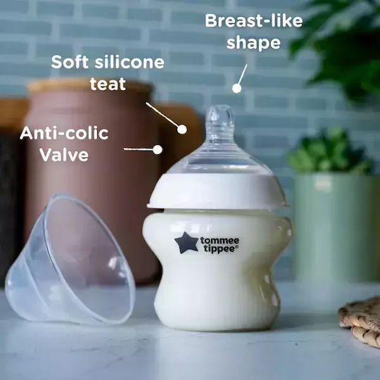 Tommee Tippee Σετ Πλαστικά Μπιμπερό Closer to Nature Newborn Starter Set Κατά των Κολικών με Θηλή Σιλικόνης για 0+ μηνών Ροζ 260ml 9τμχ