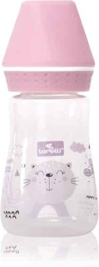 Lorelli Plastic Baby Bottle with Silicone Nipple for 0+, 0+ m, months Pink My Friend - Pink 125ml