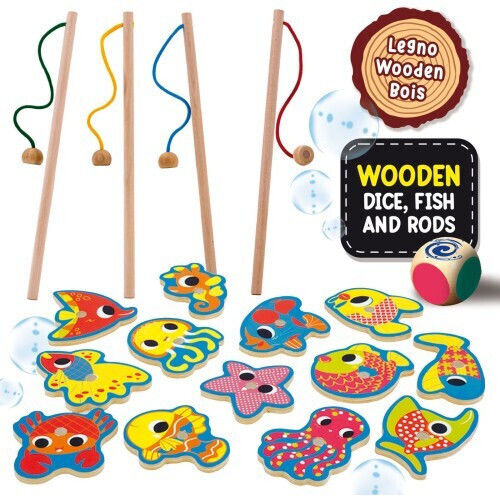 Lisciani Giochi Fish Fun Montessori Educational Game Knowledge made of Wood for 3+ years Years Old