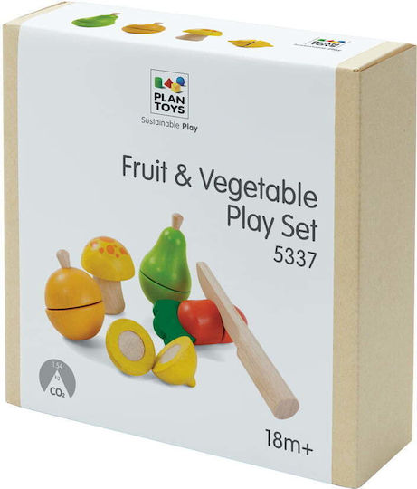 Plan Toys Φρούτα & Λαχανικά από Ξύλο για 2+ Ετών