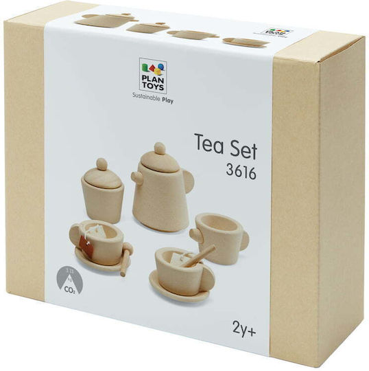 Plan Toys Παιχνίδι Σετ Τσαγιού από Ξύλο για 2+ Ετών