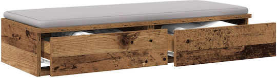 vidaXL Bed Drawer made of Wood in Brown Color 100x36.5x16.5cm