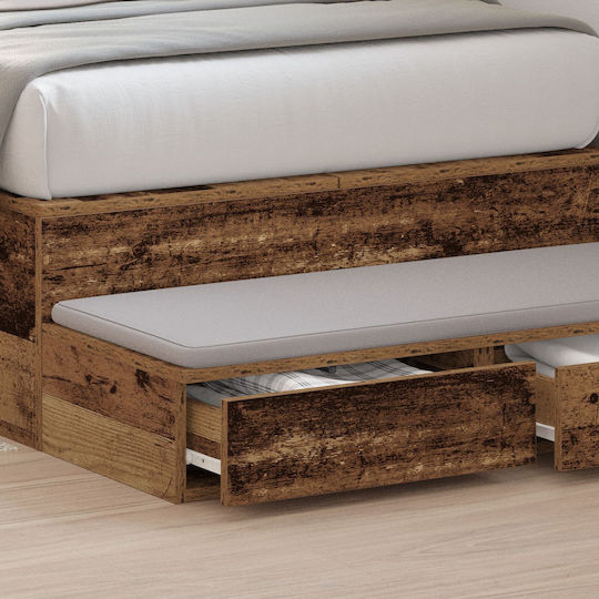 vidaXL Συρτάρι Κρεβατιού Ξύλινο Καφέ 90x36.5x16.5cm