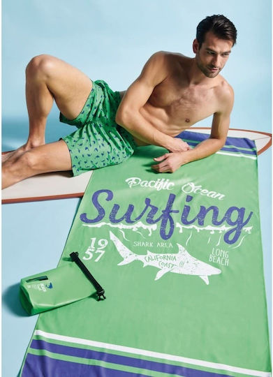 Amo La Casa Beach Towel Green 170x90cm.