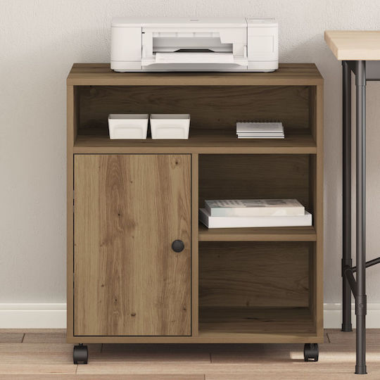 Cabinet de Birou cu roți Artisan Oak 60x50x67cm