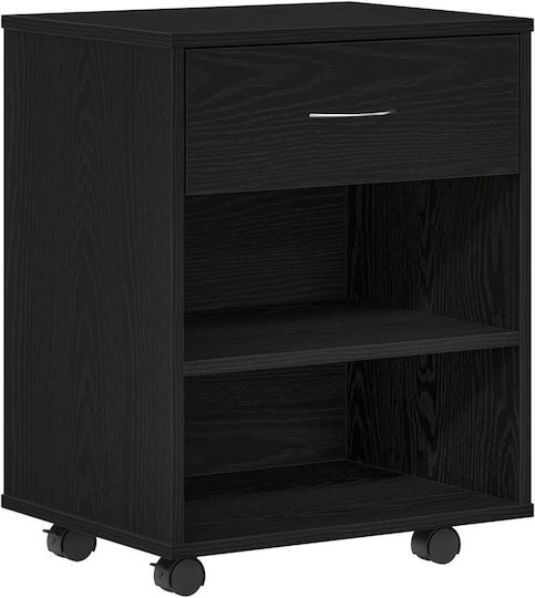 vidaXL Office Storage Cabinet Wooden Black Oak 46x36x59cm
