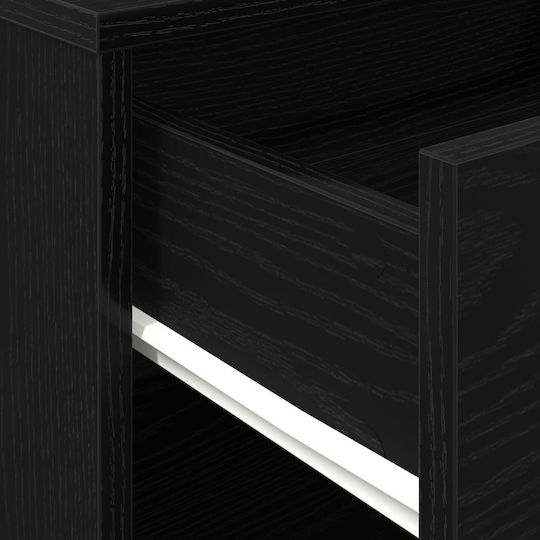 vidaXL Office Storage Cabinet Wooden Black Oak 46x36x59cm