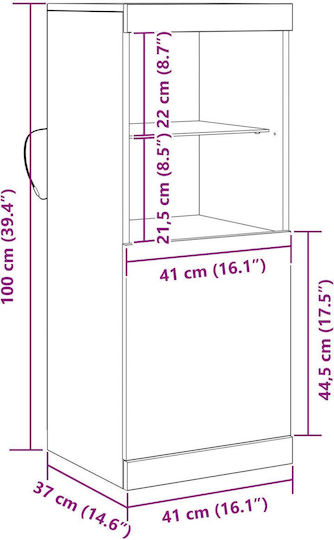 Επιδαπέδια Βιτρίνα με Τζάμι & Φωτισμό 41x37cm Επιδαπέδια Βιτρίνα με Τζάμι & Φωτισμό 41x37cm