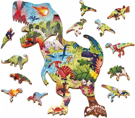 Ξύλινο Παιδικό Puzzle Δεινόσαυρος για 5+ Ετών 48pcs Ludattica
