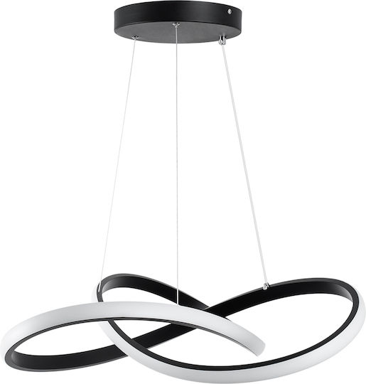 GloboStar Dexter Deckenleuchte Schwarz LED mit Verstellbarem Weiß Licht 56x56x14cm