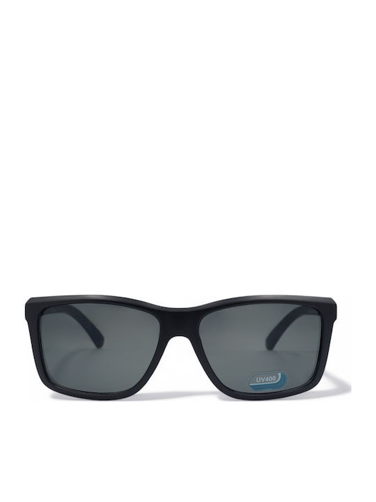 Optosquad Men's Sunglasses with Black Plastic Frame and Black Lens