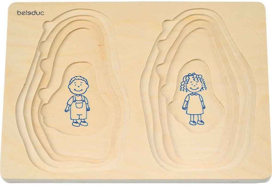 Дървено Детски Пъзел с Шипове Puzzle Grandpa and Grandma 40бр Beleduc