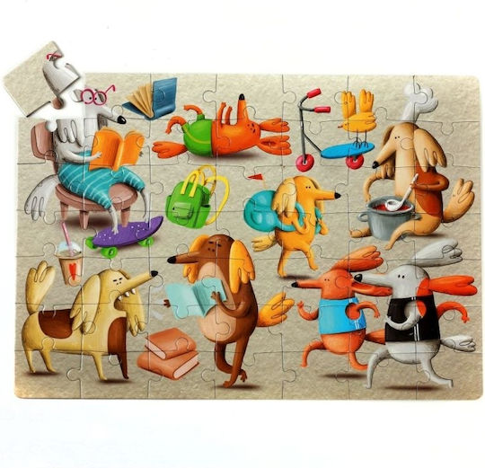 Детски Пъзел Funny Dogs за 5+ години+ Години 54бр Total Gift