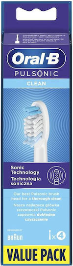 Oral-B Pulsonic Clean Electric Toothbrush Replacement Heads 4pcs