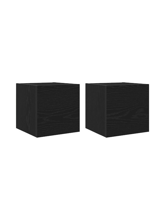 Living Room TV Unit Black Oak L30.5xW30xH30cm