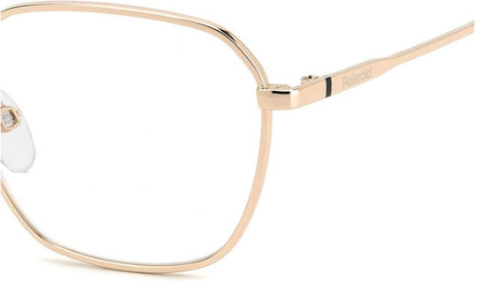 Polaroid Children's Metal Eyeglass Frame Gold PLD D838 DDB