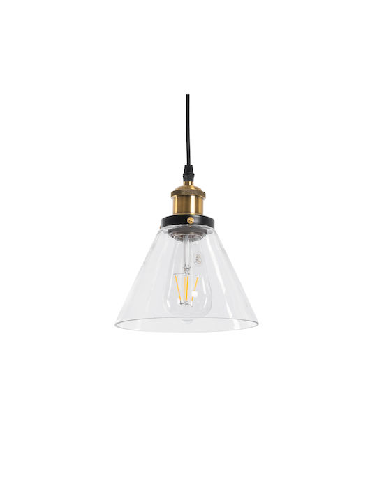 GloboStar WICKHAM Pendant Light Gray Bell with Socket E27 26x26x20cm