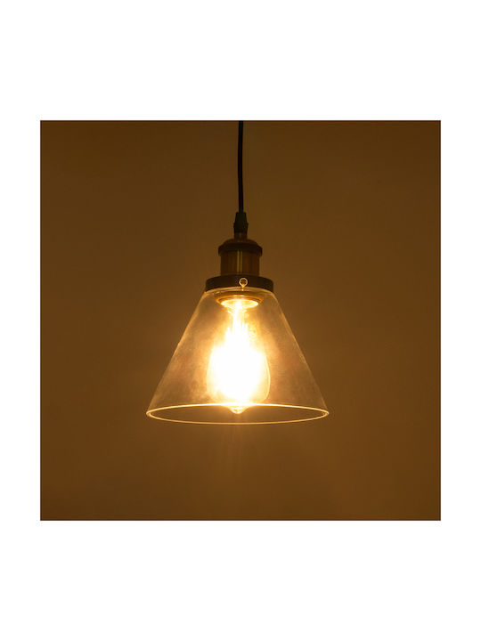 GloboStar WICKHAM Pendant Light Gray Bell with Socket E27 26x26x20cm