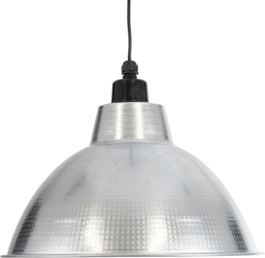 GloboStar Louve Deckenleuchte Silber Glocke mit Lampenbirnensockel E27 40x30x30cm
