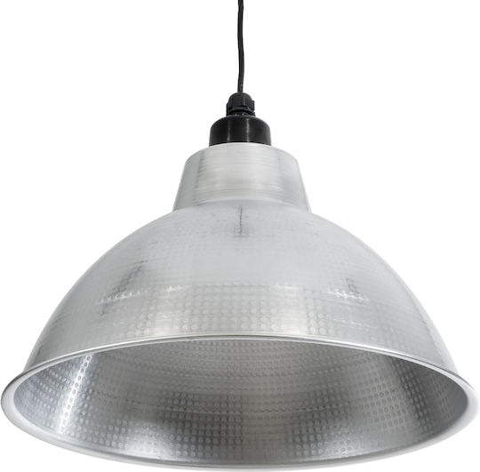 GloboStar Louve Deckenleuchte Silber Glocke mit Lampenbirnensockel E27 40x30x30cm