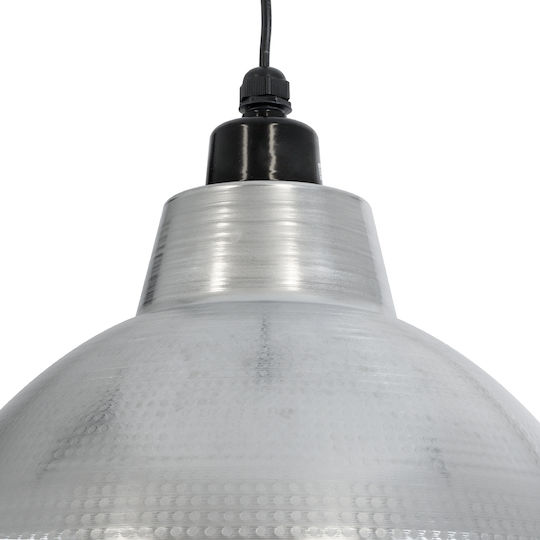 GloboStar Louve Deckenleuchte Silber Glocke mit Lampenbirnensockel E27 40x30x30cm