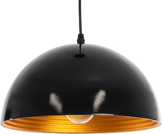 GloboStar Medea Black Bell Pendant Ceiling Light with E27 Socket 30x30x16cm