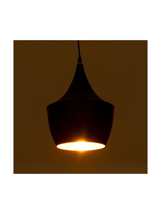Shanghai Black & Gold Bell Pendant Ceiling Light with E27 Socket 01025 - Set of 3 Pieces