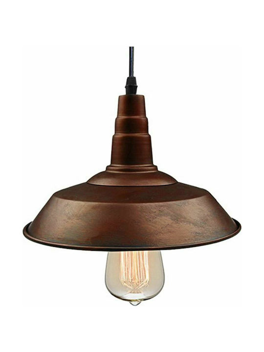 GloboStar Ray Hängelampe Bronze Glocke mit Fassung E27 26x25cm.