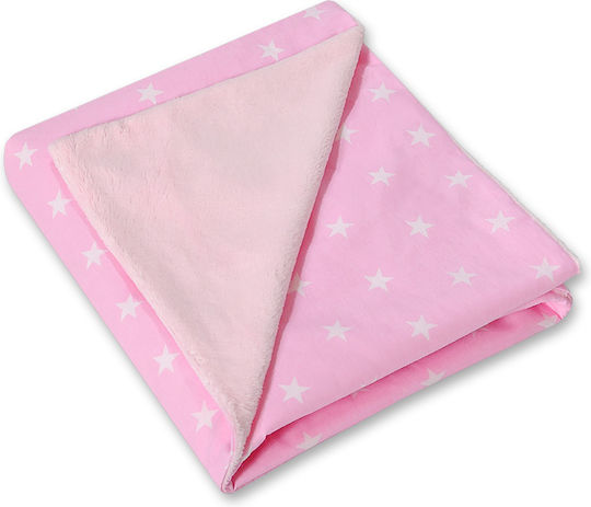 Doppelseitige Autositzdecke Babies Rosa Sterne