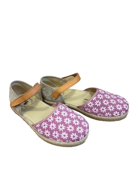 Kids Espradrilles with Hoop & Loop Closure Purple