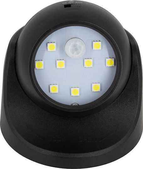 GloboStar Dummy Surveillance Dome Camera with LED Lighting Black 3W 300lm 6000K