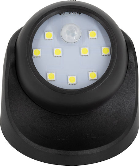 GloboStar Dummy Surveillance Dome Camera with LED Lighting Black 3W 300lm 6000K