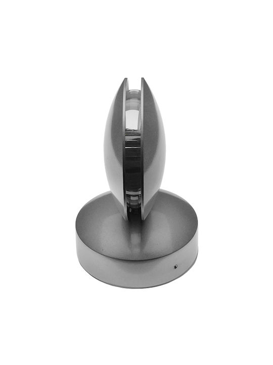 GloboStar GloboStar Außenstehlampen Spot LED 9W mit Blauer Farbe IP44 Silber