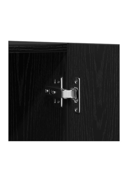 Ușă dublă Dulap de Haine Black Walnut 90x52x200cm