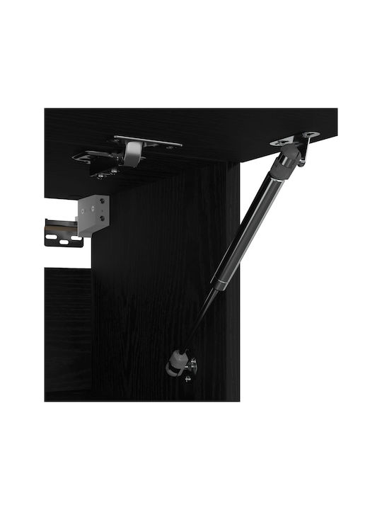 vidaXL Ράγα Μπάνιου Μονή Επιτοίχια με Βίδες ​100x32.5cm Μαύρη