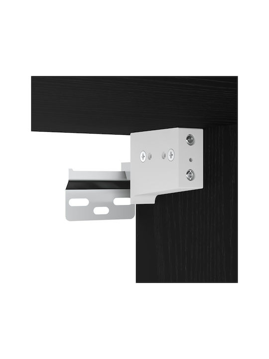 vidaXL Ράγα Μπάνιου Μονή Επιτοίχια με Βίδες ​100x32.5cm Μαύρη