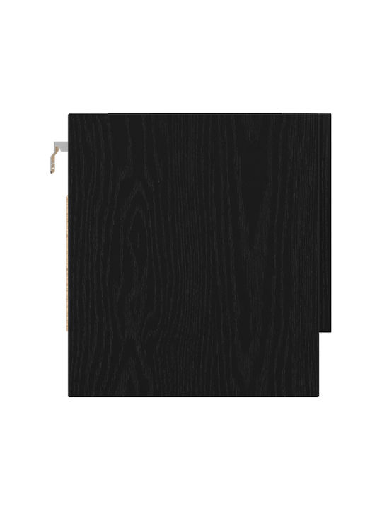 vidaXL Ράγα Μπάνιου Μονή Επιτοίχια με Βίδες ​100x32.5cm Μαύρη