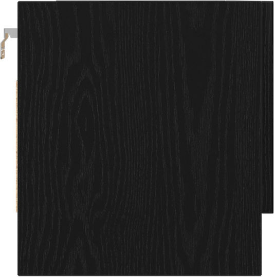 vidaXL Single Wall-Mounted Bathroom Rail ​100x32.5cm Black