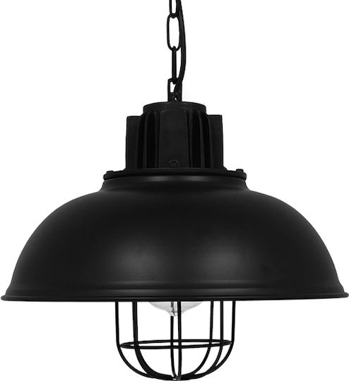 GloboStar Harrow Pendant Light Black Grid with Socket E27 33x33x32cm
