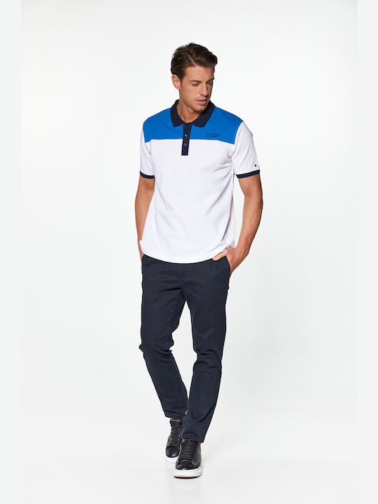 Pique Polo Short Sleeve Blouse White