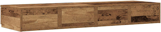 vidaXL Bettkasten aus Holz in Beige Farbe 120x36.5x16.5cm