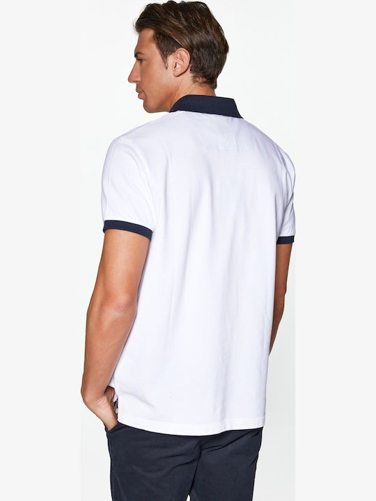 Pique Polo Short Sleeve Blouse White