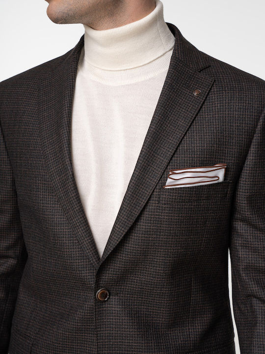 Men's Suit Jacket Slim Fit Brown