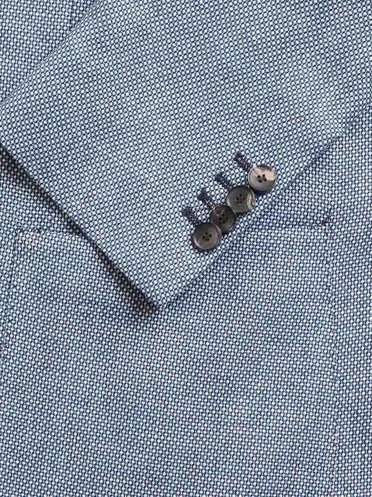 Men's Summer Suit Jacket Slim Fit Light Blue